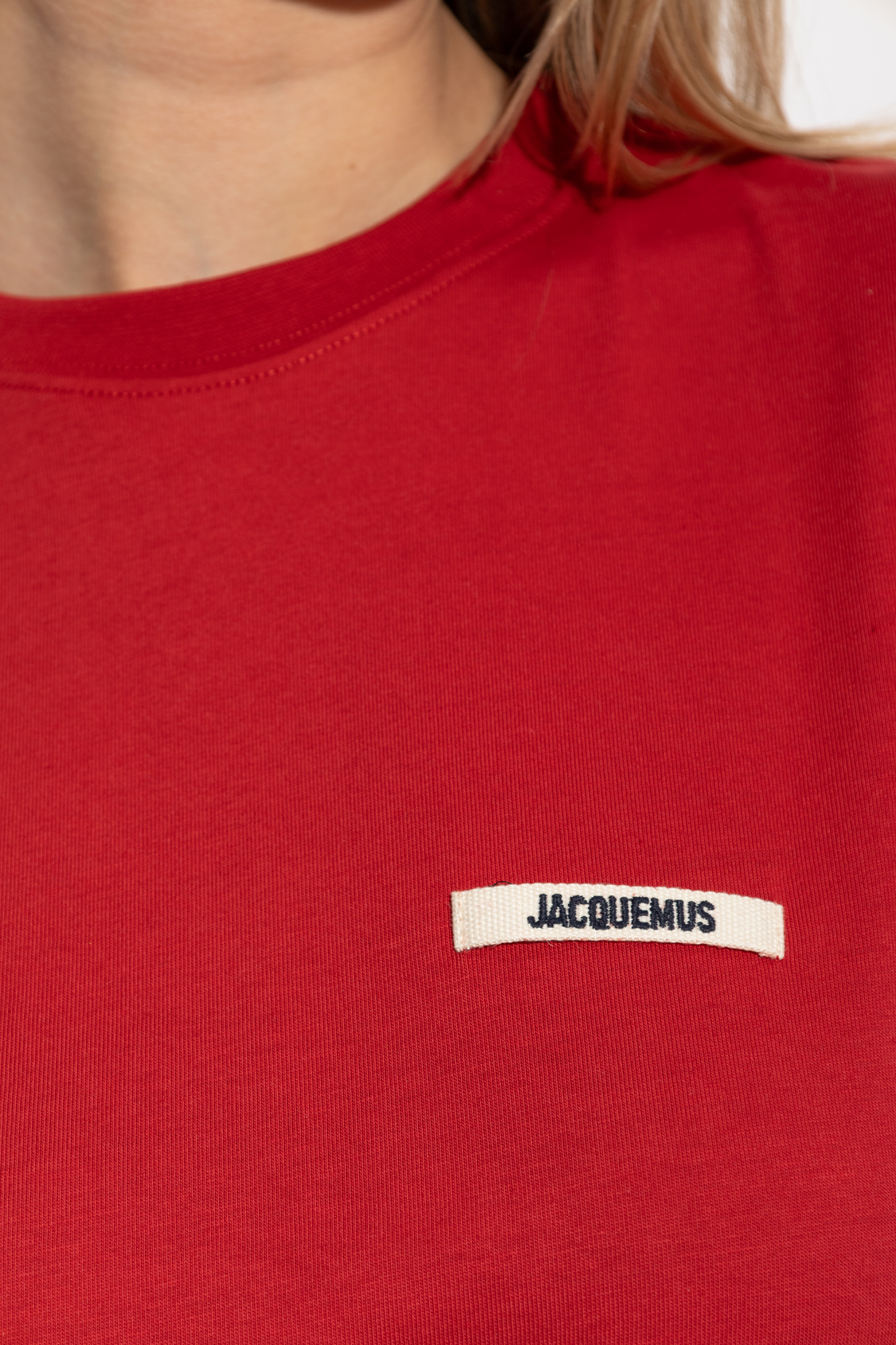 Red T-shirt with logo patch Jacquemus - Vitkac AS
